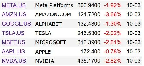 ¡Las acciones de Amazon, acciones Nvidia y acciones Tesla han bajado demasiado! Sesión roja en Wall Street - 1