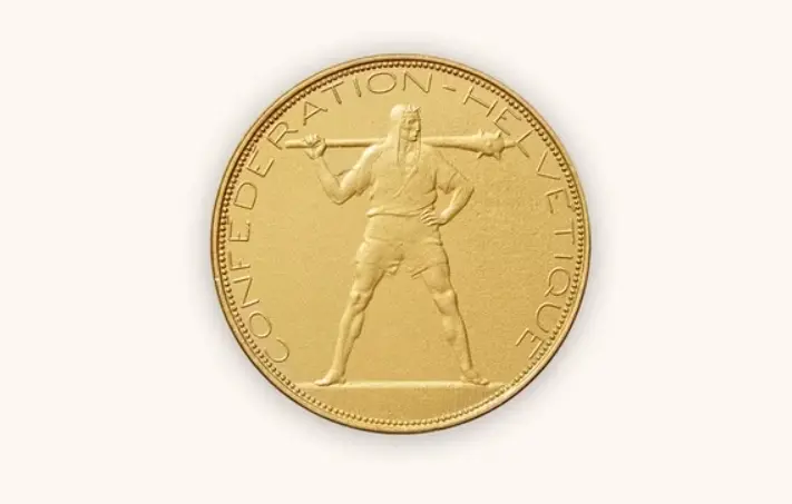 El Vreneli de oro, una moneda de 20 francos fabricada en oro, sigue siendo hoy en día una popular idea de regalo para los niños suizos. Cuando se acuñó por primera vez en 1897, se criticó que una niña pudiera aparecer en el franco suizo