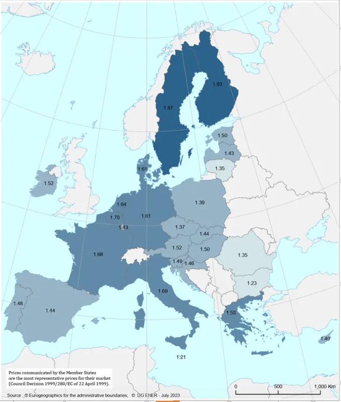 Los precios del combustible: ¿Te vas de vacaciones? ¡Llena el tanque en estos países y ahorrarás mucho! ¡Los precios de España en mal posicionamiento! - 2