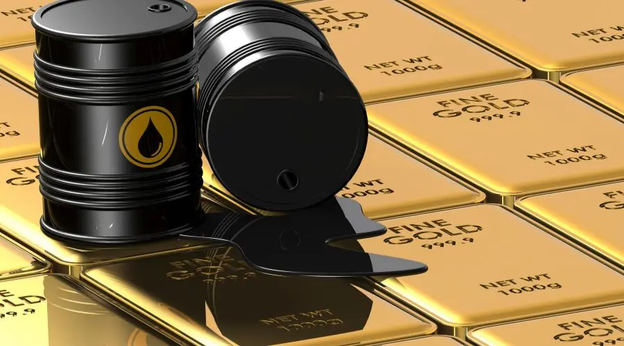 Oil price falls, gold price rises. Markets react to de-escalation and weaker dollar USD