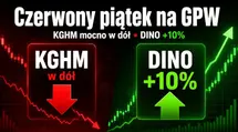 Viernes rojo en la bolsa. KGHM cae bruscamente, pero el gigante polaco de comercio disparó un 10%