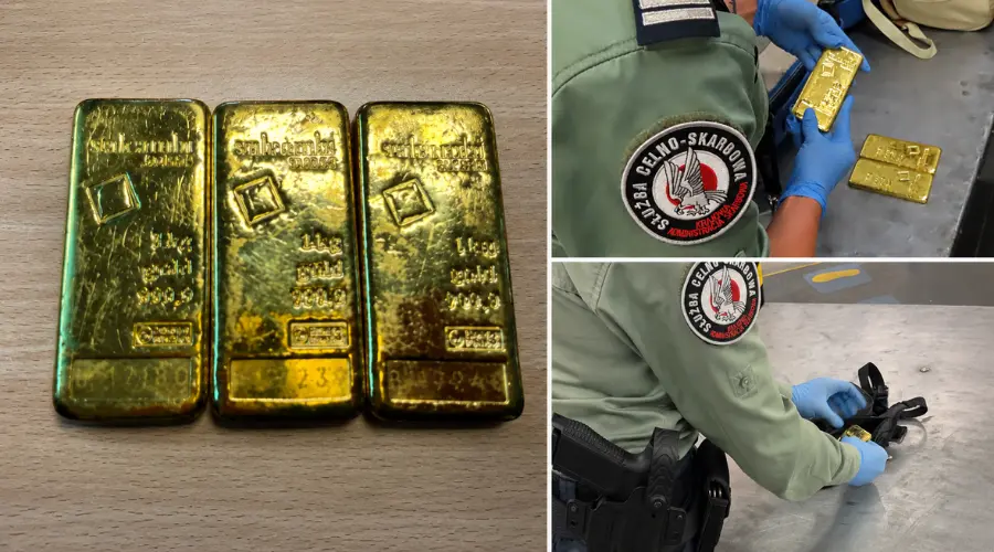 Smuggling at the Border: Ukrainian Woman Hid 3 kg of Gold Under Clothing, Worth 1.5 Million PLN