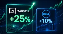 GIEŁDA - cotizaciones: Acciones KGHM subieron 7,3%, Marvell Technology +25%, Dell +10%