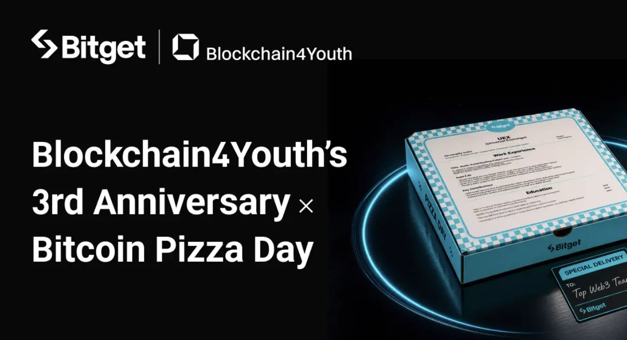 Bitget celebra su 3ª aniversario de Blockchain4Youth con una campaña por el Día de la Pizza Bitcoin
