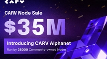 CARV Launches Alphanet: $35M Node Sale Propels Decentralization Milestone