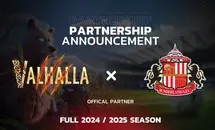 Valhalla is entering a partnership with Sunderland AFC for the full 2024-2025 season